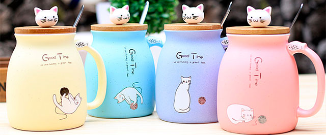 Термостойкая чашка с котятами